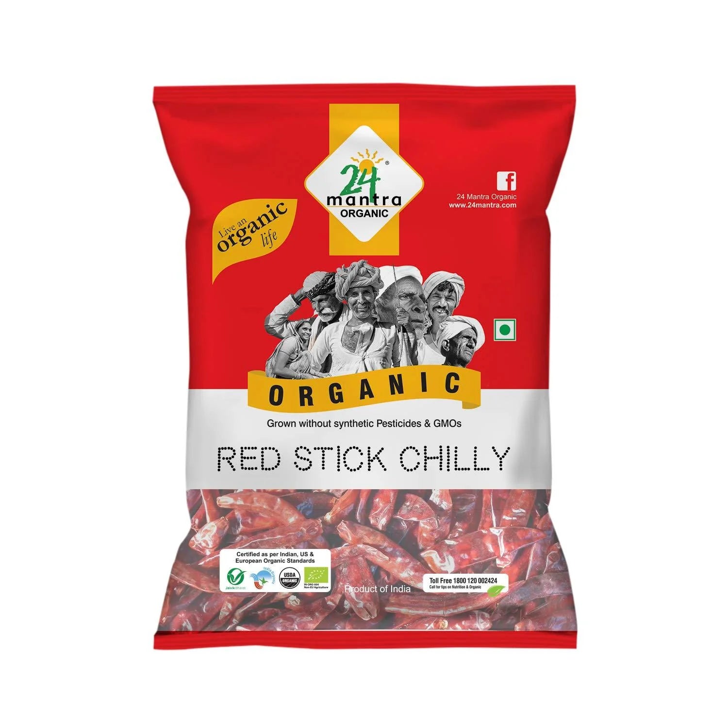 24 MANTRA ORGANIC RED (STICK) CHILLI 7OZ/200G