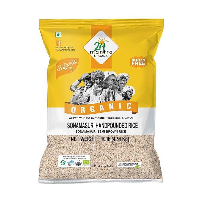 24 MANTRA ORGANIC SONA MASOORI HAND POUNDED RICE 10LB