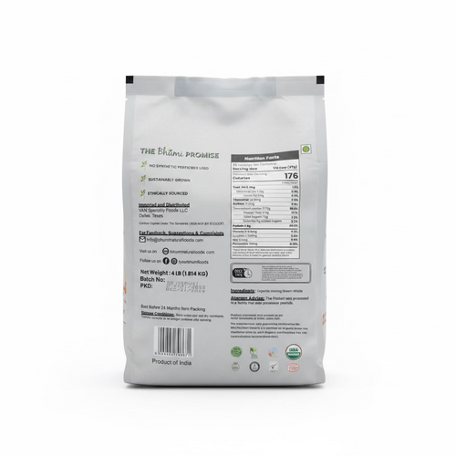 BHUMI ORGANIC GREEN MOONG WHOLE 4LB