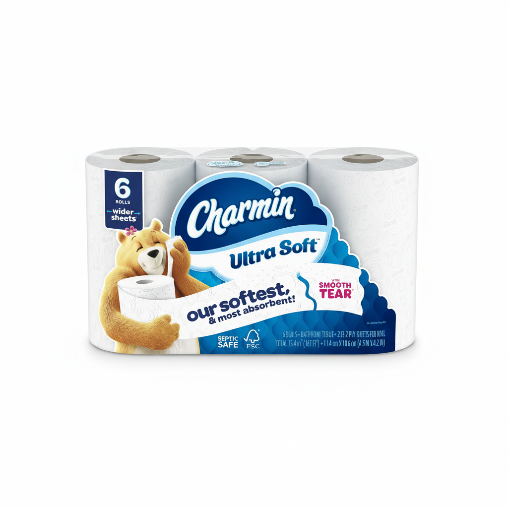 Charmin Ultra Soft Bath Tissue, 2-Ply, 213 Sheets, 6 Rolls