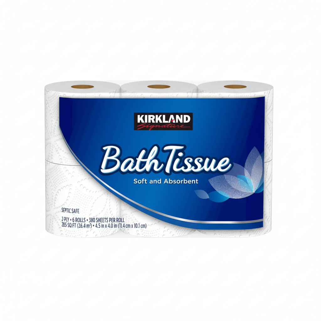 Kirkland Signature Bath Tissue 2-ply 6 Rolls 380 sheets per role