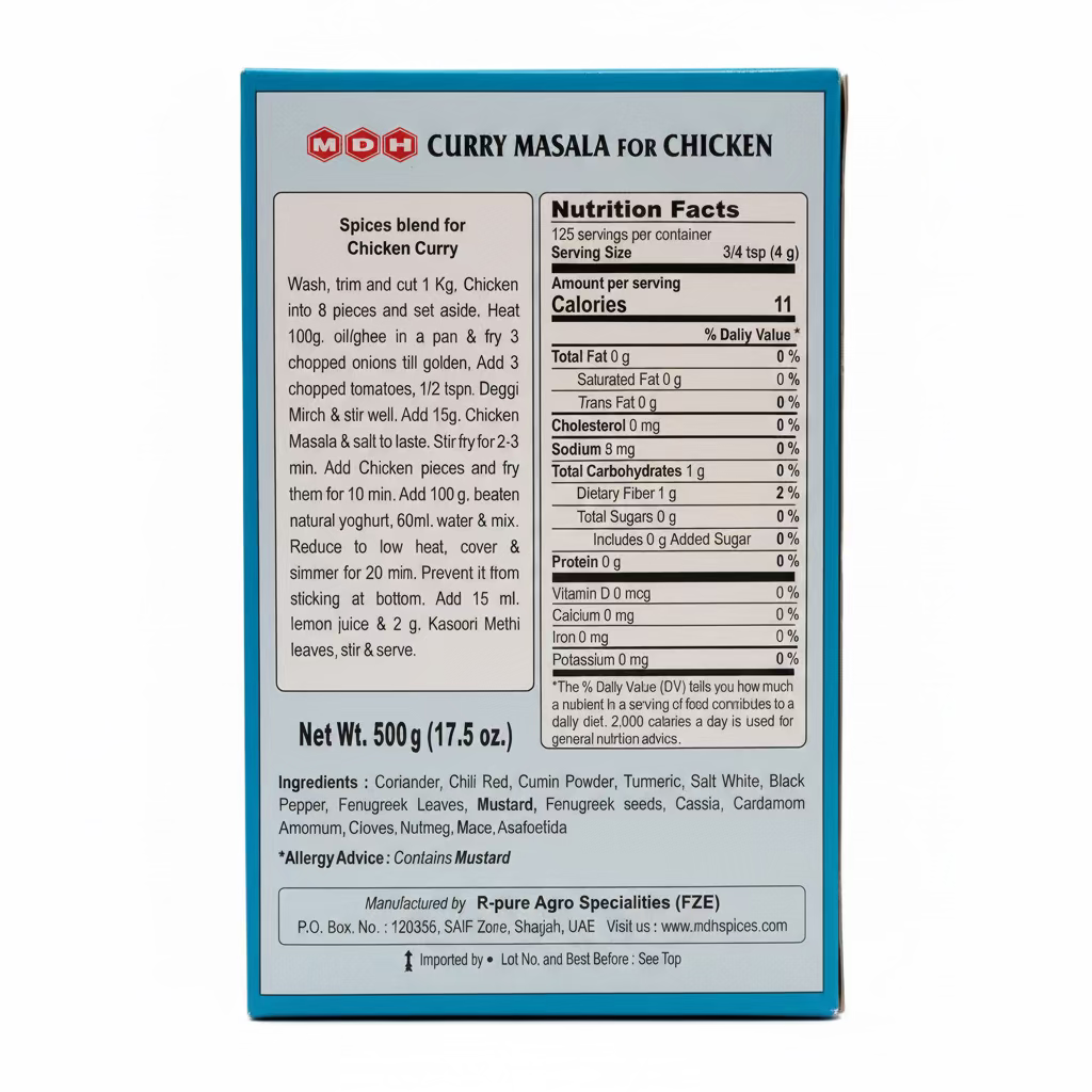 MDH CHICKEN CURRY MASALA 500G