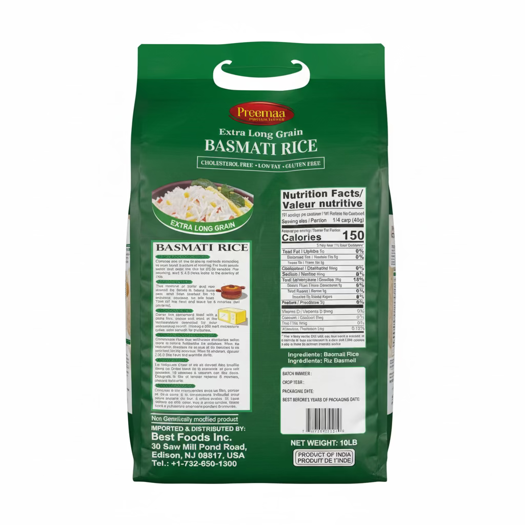 PREEMA'S EXTRA LONG GRAIN BASMATI RICE 10LB