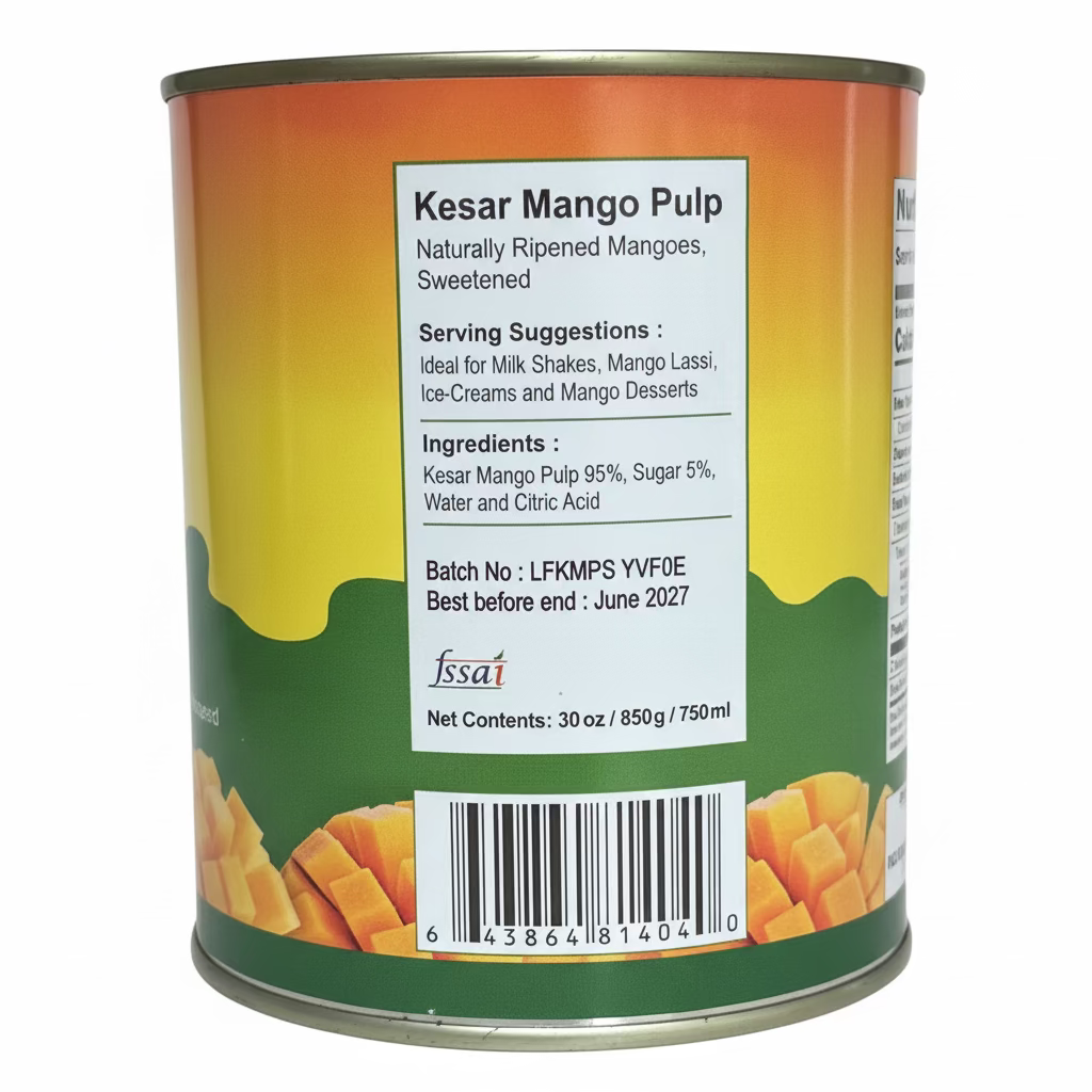 SWAGAT MANGO PULP - KESAR 30OZ / 850G