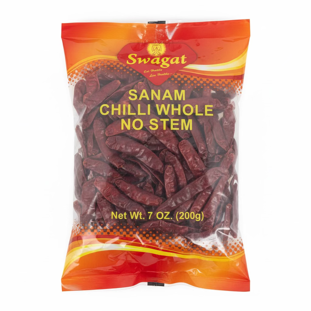 SWAGAT CHILI WHOLE NO STEM - SANAM 200G