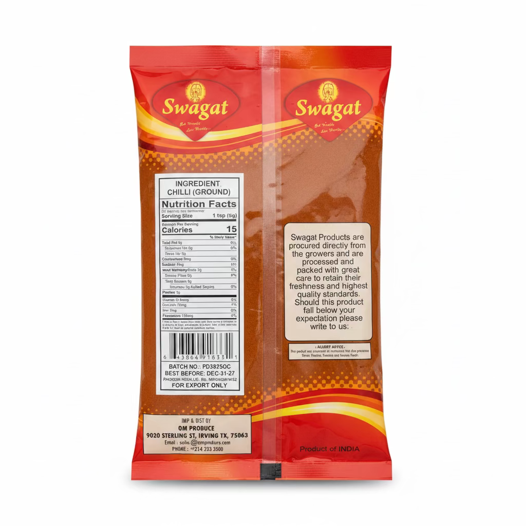 SWAGAT CHILLI POWDER - REGULAR 400 GM