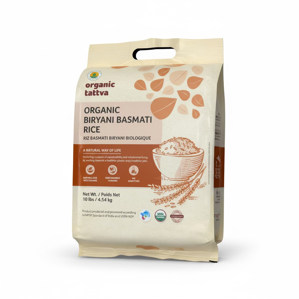 TATTVA ORGANIC BIRYANI BASMATI RICE 10LB